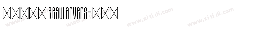 华康雅宋体 RegularVers字体转换